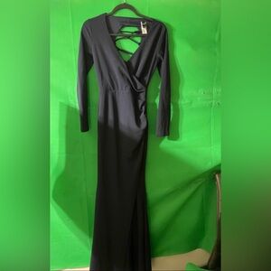 Elegant Black Long Sleeve Dress